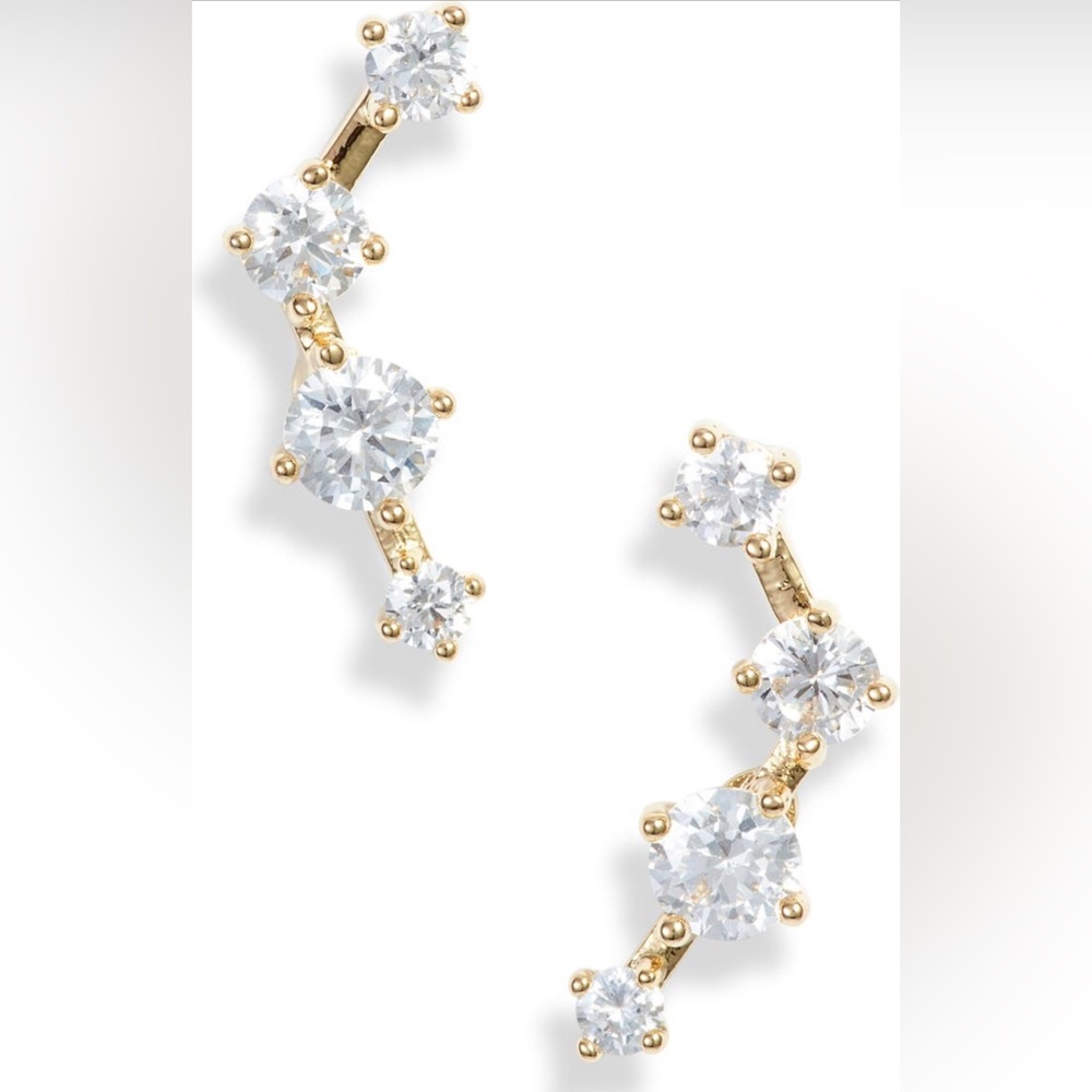 Nordstrom Gold Crawlers with Cubic Zirconia stones